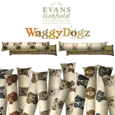Evans Lichfield WaggyDogz Dog Design Door Draught Excluder Breeze Excluders   253471590075
